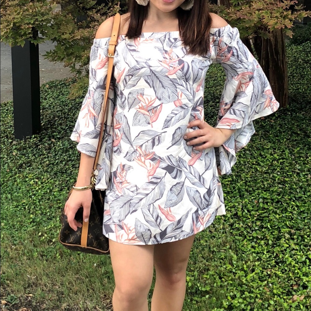 Lulus floral off shoulder dress